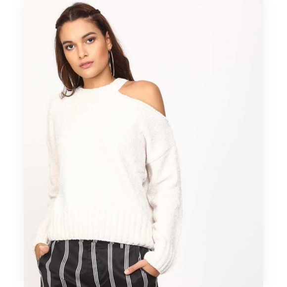 off one shoulder sweatshirt